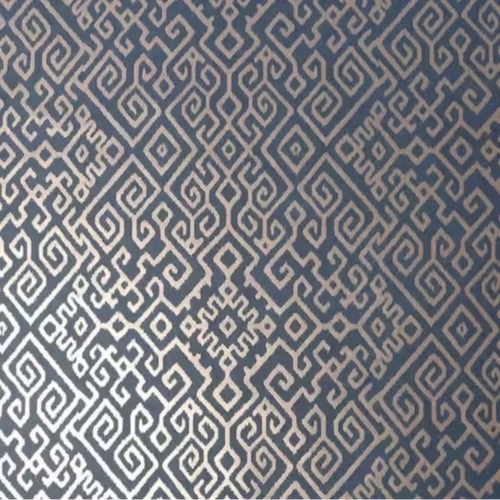 MK Boutique Blue and Cream Geometric Wallpaper Panel